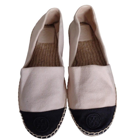 Tory Burch Size 7 Colorblock Espadrille Flat Shoes - Picture 3 of 15